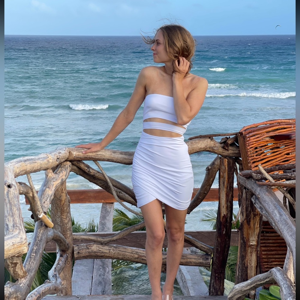REVOLVE SuperDown White Mini Dress